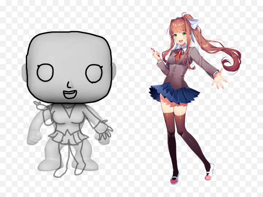 Teaserthe Funko Artist Is Back At Funko Art Ddlc - Doki Doki Literature Club Monika Render Emoji,Deviantart Yay Emoticon