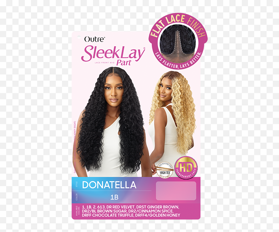 Outre Synthetic Sleeklay Part Lace Front Wig - Donatella Emoji,360 All Around Deep Lace Wig Lace Emotion