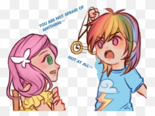 2035959 - Safe Artistdez Fluttershy Rainbow Dash Human Emoji,Fear Emotion Female