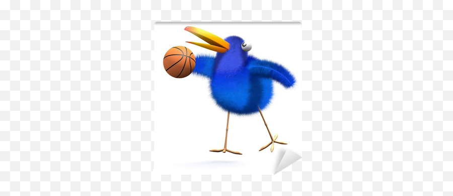 Wall Mural 3d Blue Bird Basketball - Pixersus Emoji,Basketball Emoji