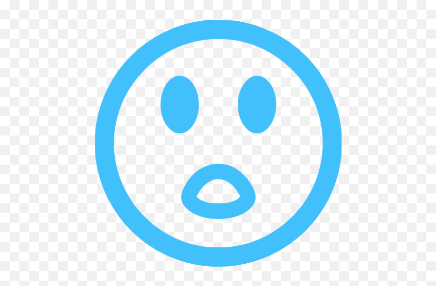 Caribbean Blue Surprised Icon - Free Caribbean Blue Emoticon Dot Emoji,Surprised Emoticon Text