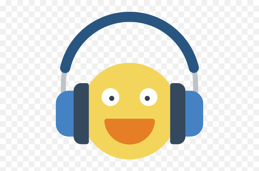 Music - Happy Emoji,Headphones Emoticon