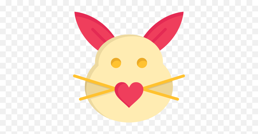 Bunny Cute Day Easter Love Rabbit Valentine Icon - Free Happy Emoji,Easter Bunny Emoticon Free