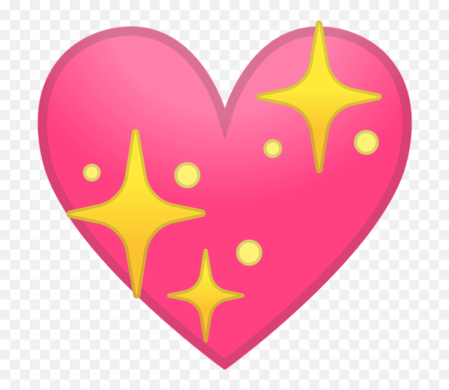 Sparkling Heart Emoji Clipart - Emoji Corazon Con Estrellas,Sparkle Emoji Android