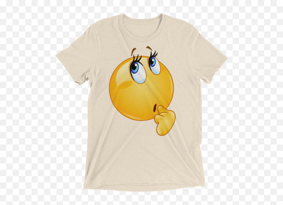 Funny Wonder Female Emoji Face T Shirt - Womenu0027s Thinking,Thinker Emoji