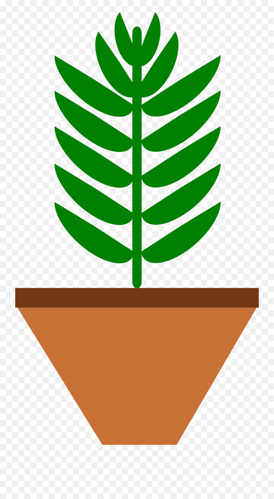 Potted Plant - Leaves Only3colorwithspaceonpot Potted Plants Icon Png Emoji,Potted Plant Emoji