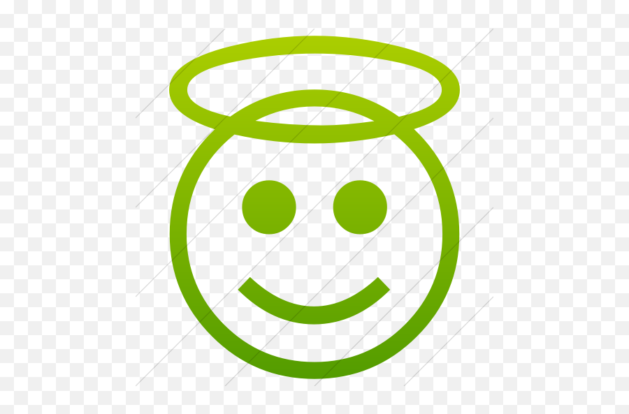 Iconsetc Simple Green Gradient Classic Emoticons Smiling - Coexistence Of Good And Evil Emoji,Green Emoticons