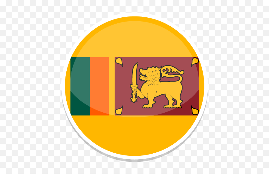 Sri Lanka Icon Round World Flags Iconset Custom Icon Design - Map Of Sri Lanka Flag Emoji,Cricket Emoji For Android