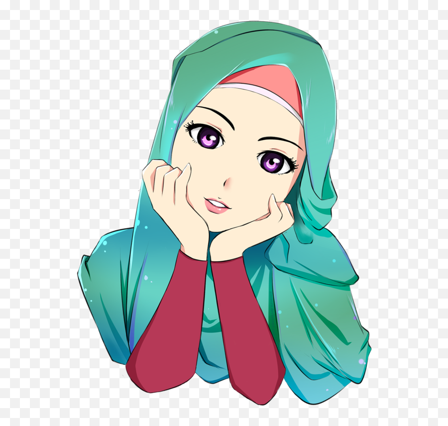 Karikatur Jilbab - Hijab Vector Png Emoji,Emoticon Sedih Fb