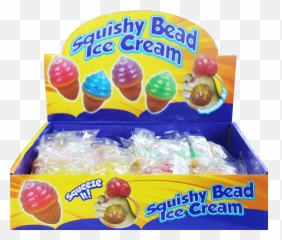 Squishy Bead Ice Cream Assorted Colours - Hard Candy Emoji,Emoji Squishy