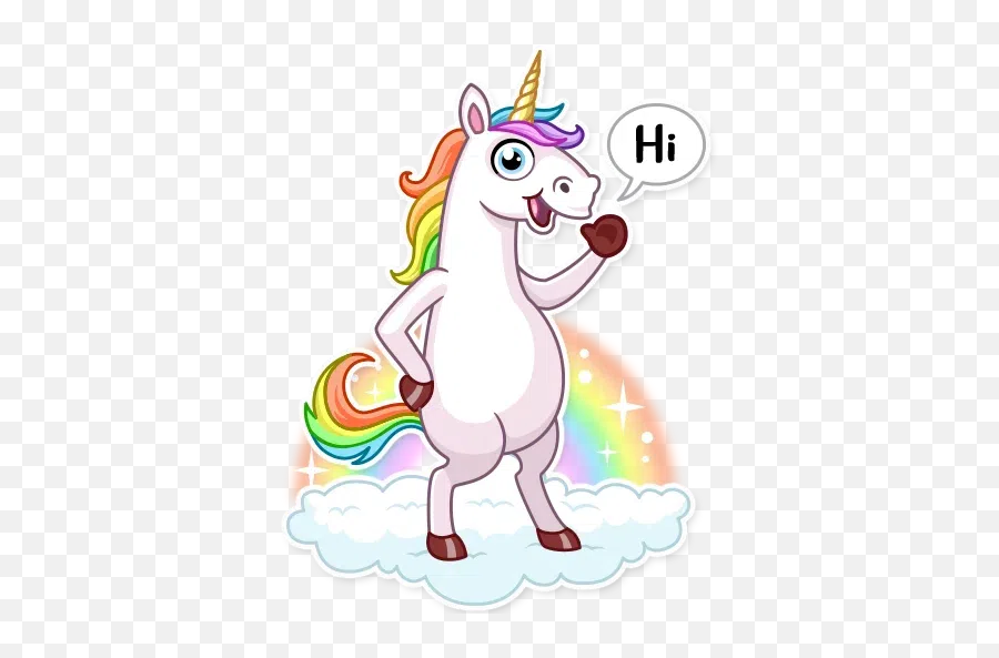 Icon Whatsapp Stickers - Stickers Cloud Unicorn Cute Stickers Telegram Emoji,Unicorn Emoticons