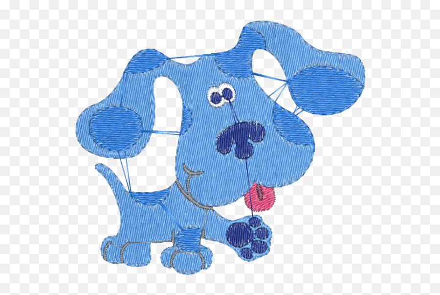 Matriz De Bordado Blue Cachorro - Transparent Clues Blue Emoji,Emoticons De Cachorro