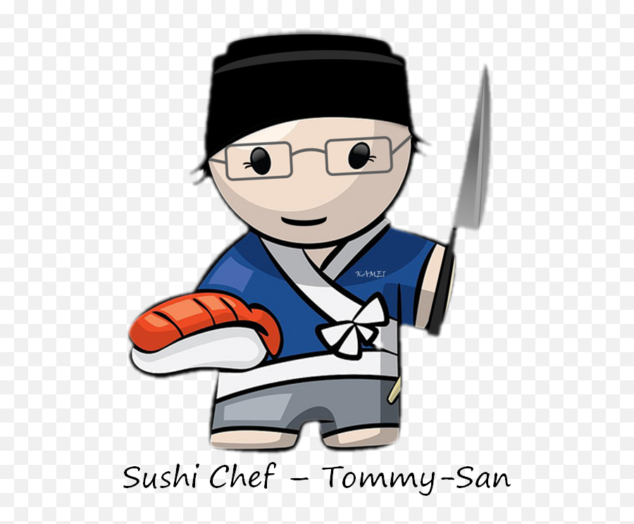 Japanese Clipart Sushi Chef Japanese Sushi Chef Transparent - Sushi Chef Clip Art Emoji,Eating Sushi Animated Emoticon