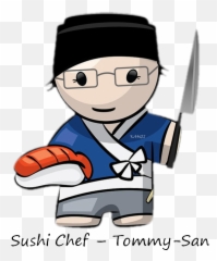 Japanese Clipart Sushi Chef Japanese Sushi Chef Transparent - Sushi Chef Clip Art Emoji,Eating Sushi Animated Emoticon