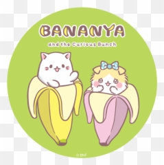 Medialink - Droopy Eared Bananya Emoji,Inquisitive Face Emoticon