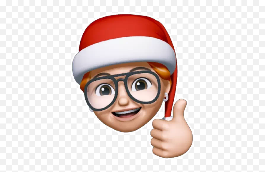 Memojis Merry Xmas Stickers For Whatsapp And Signal - Happy Emoji,Emoticon Whatsapp Pulgar Arriba