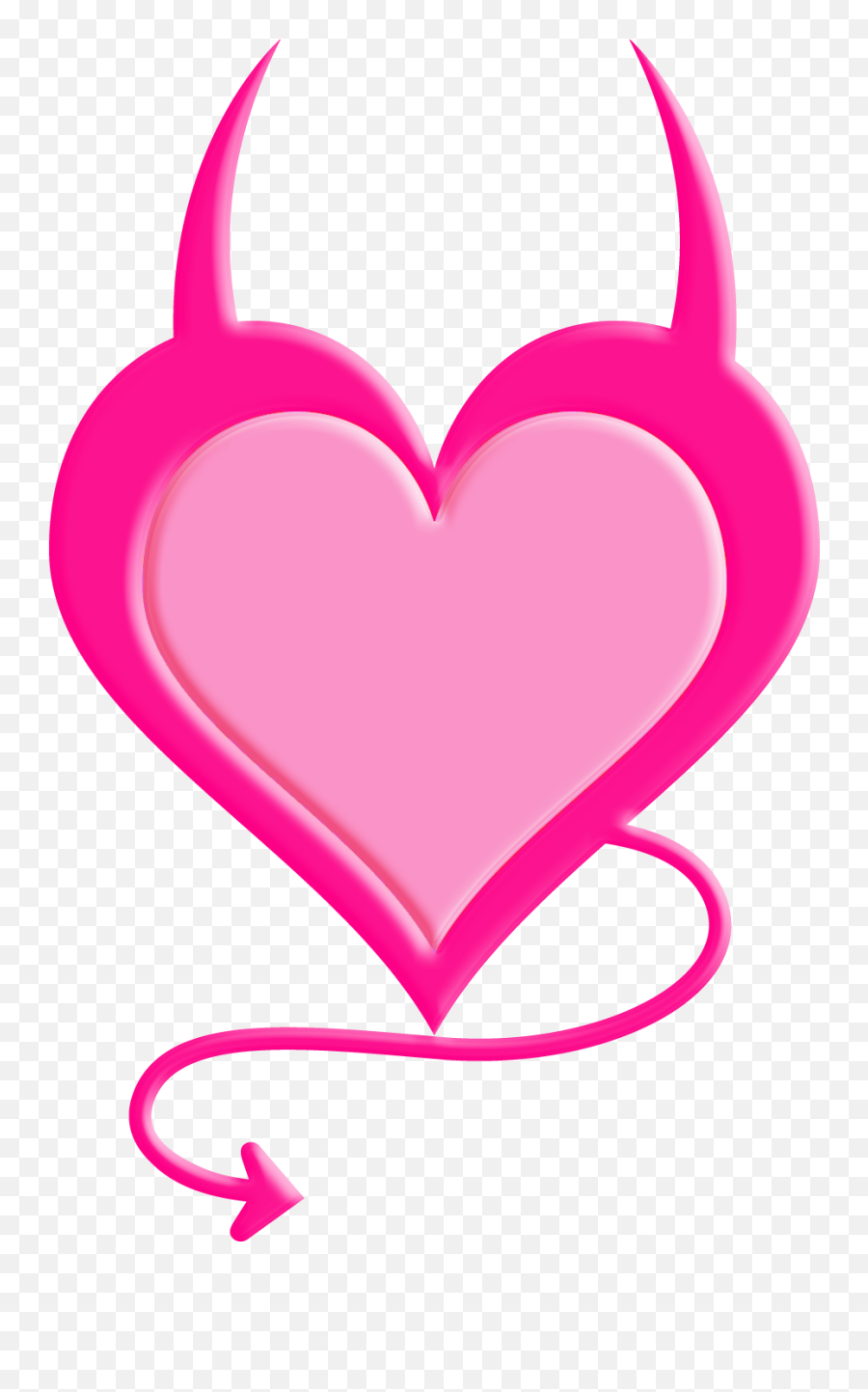 Pin On Hjärtan - Pink Devil Heart Emoji,Heart Emoji In Gun