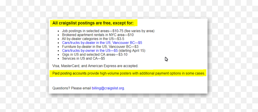 Why Is Craigslist Charging Per Post - Dot Emoji,How To Add Emojis To Craigslist Posting