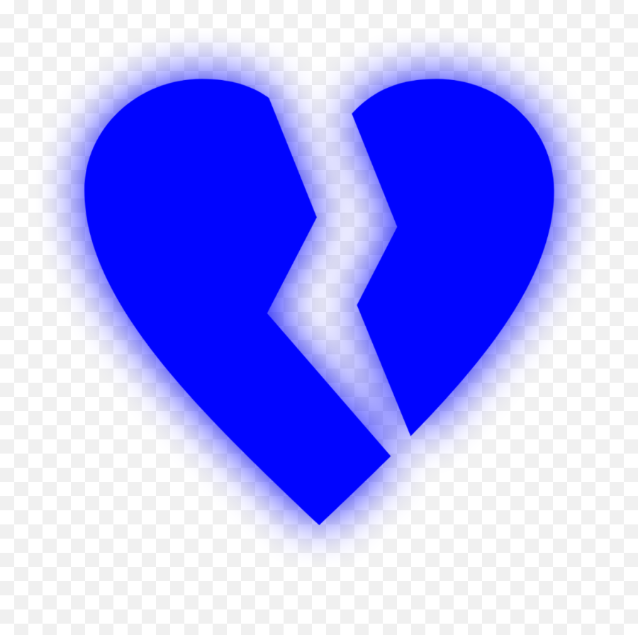 Heart Blue Neon Love Sticker By Jagbir Singh - Language Emoji,Blue Heart Emoji Png