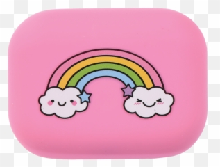 Rainbow Compact Earbuds Emoji,Emoji Earbud Case