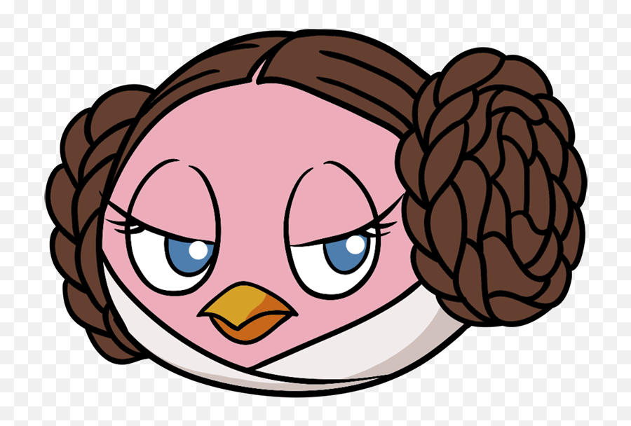 Learn How To Draw A Princess Leia - Angry Bird Drawings Drawing Cartoon Drawing Leia Princess Emoji,Princess Leia Emoticons