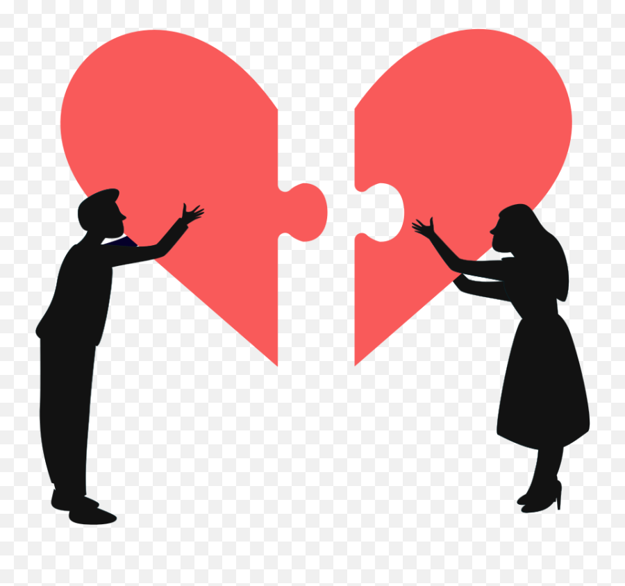 Autocolantes Do Amor Casal Se Juntando - Pareja Uniendo Corazon Emoji,Emotion De Coração