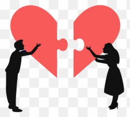 Autocolantes Do Amor Casal Se Juntando - Pareja Uniendo Corazon Emoji,Emotion De Coração