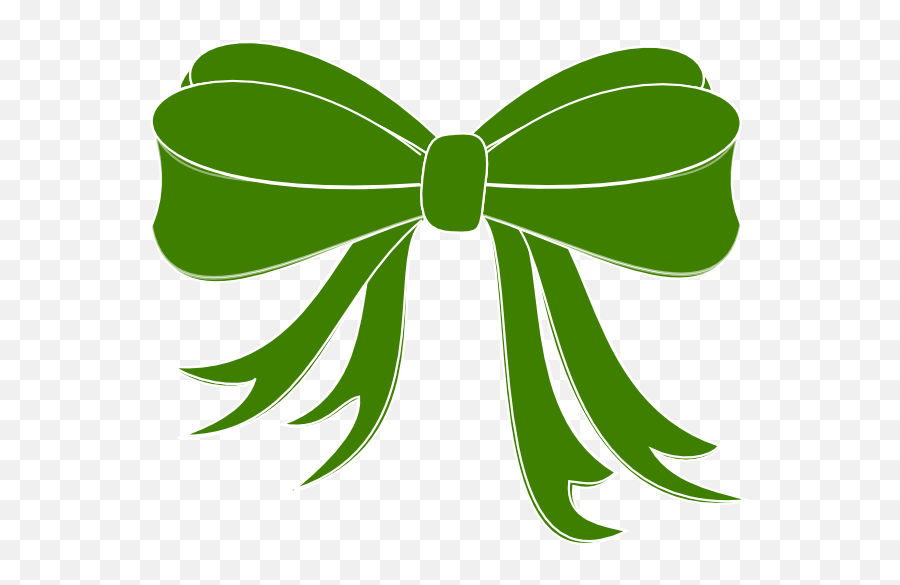 Olive Green Ribbon Png U0026 Free Olive Green Ribbonpng - Black Bow Clip Art Emoji,Green Ribbon Emoji