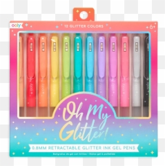 Oh My Glitter Retractable Gel Pens - Set Of 12 In 2021 Emoji,Highlighters Emojis Png