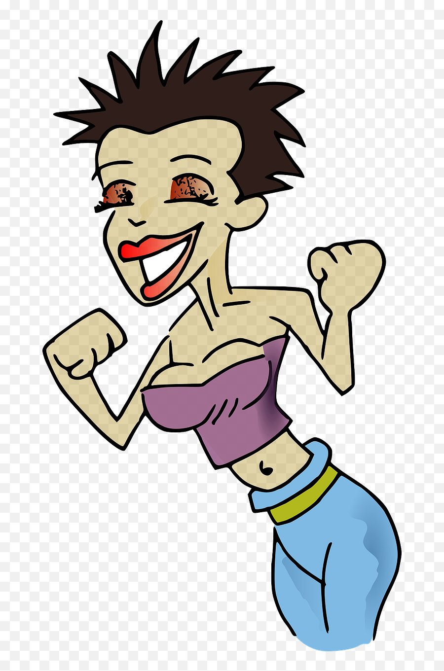 Happy Lady Woman Girl Jumping Png Picpng - Šašava Stranica Emoji,Woman Shrugging Emoji