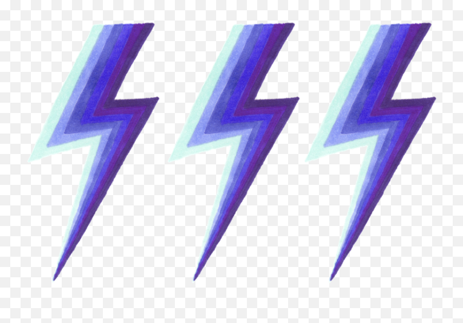 Lightning Bolts - Purple And Blue Art Print By E Keener X Emoji,Purple Prince Symbol Emoji
