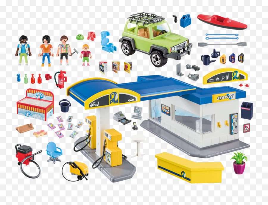 Playmobil Gas Station Playsets - Playmobil City Emoji,Emoji Gas Station