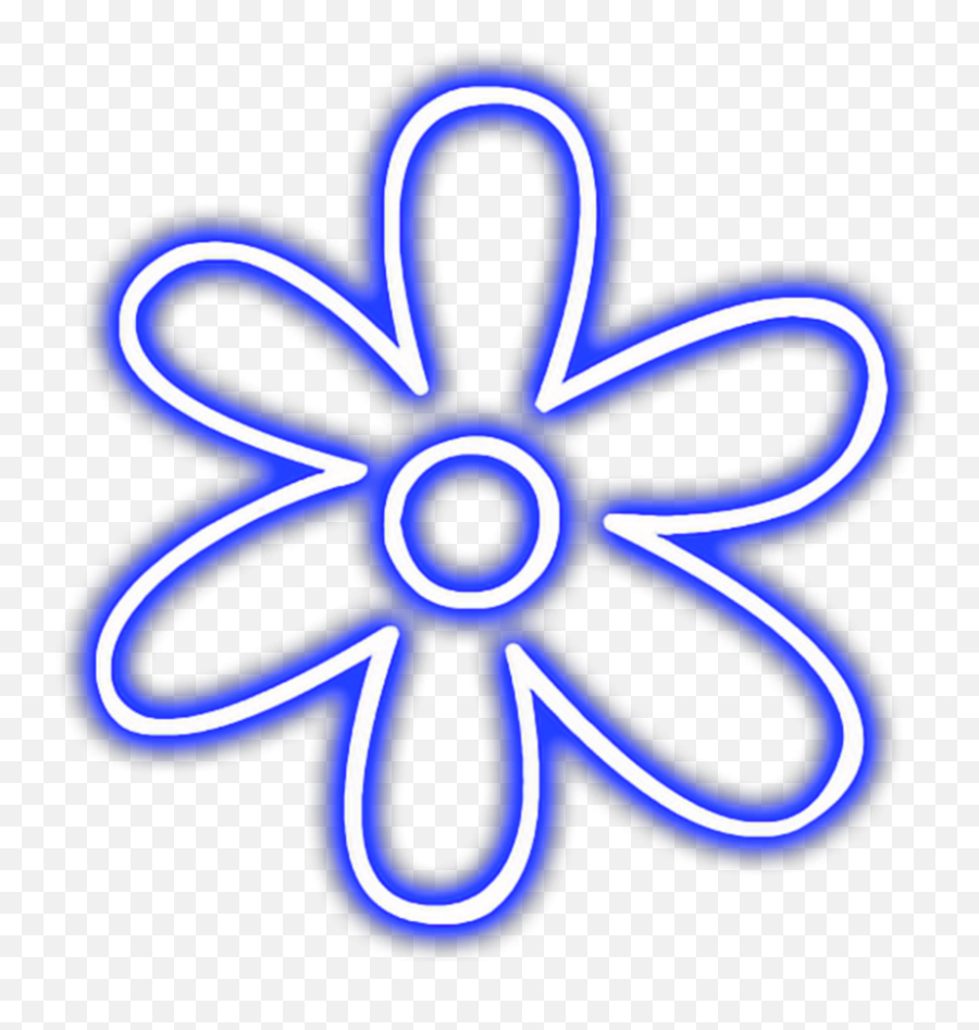 Stickers Neon De Snapchat Png Clipart - Flower Icon Aesthetic Neon Blue Emoji,Snapchat Sparkle Emoji