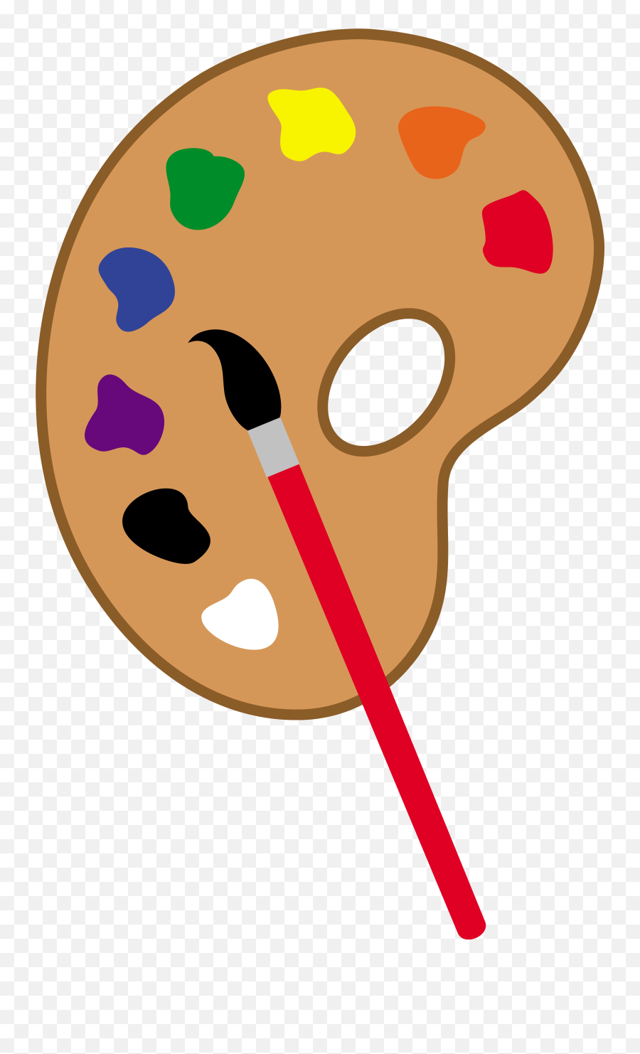 Creative Clipart Paint Palette - Paintbrush And Palette Clipart Emoji,Palette Emoji