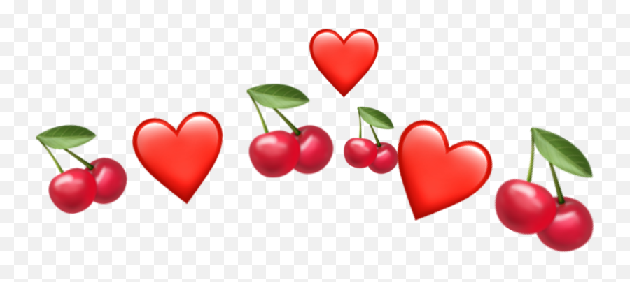 Cherry Cherries Hearts Redhearts - Fresh Emoji,Emoji 3 Cherries