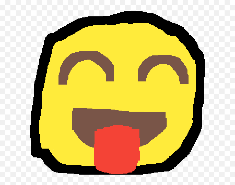 Pixilart - Happy Emoji,Emoticon For Tongue Sticking Out