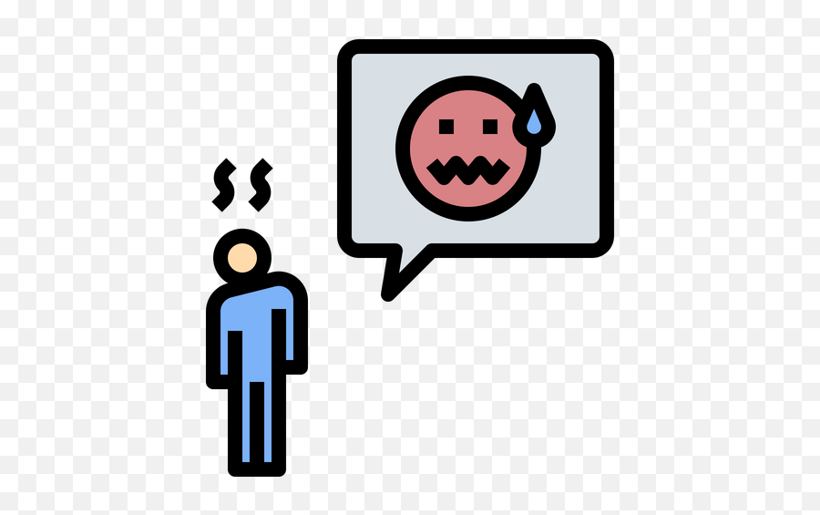 Fear Icon Of Colored Outline Style - Available In Svg Png Icon Emoji,No Bully Emoji