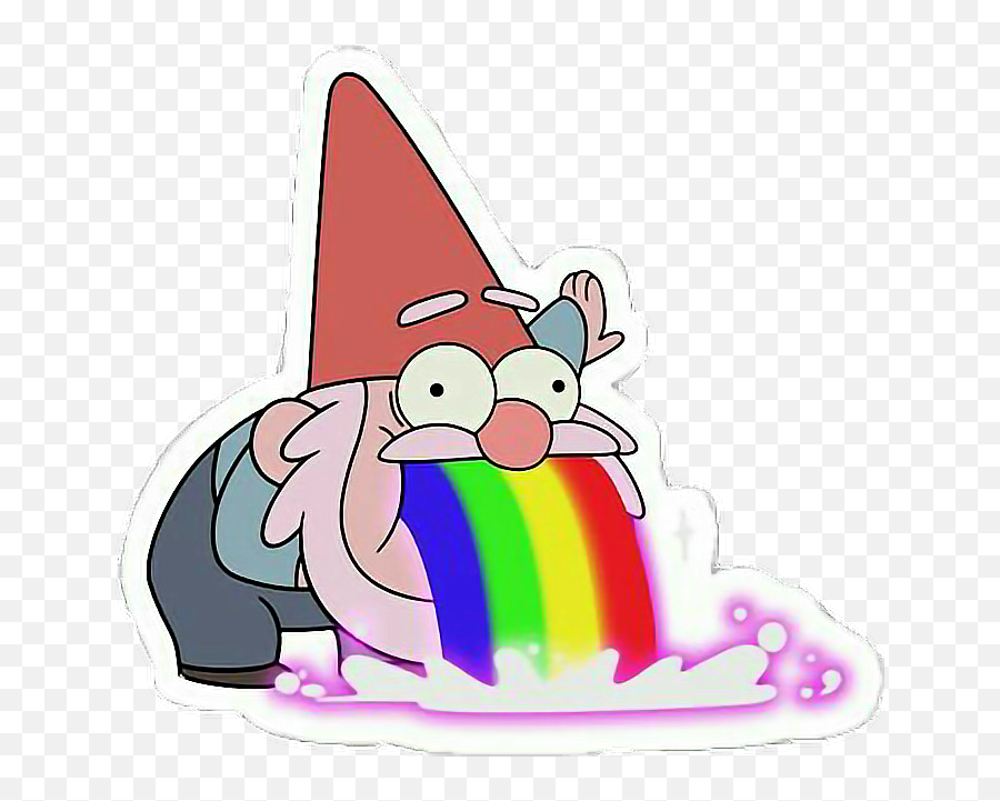 Rainbows Rainbow Elf Elves Sticker By Pelinyasemin21 - Puking Gnome Gravity Falls Emoji,Dwarf Emoji