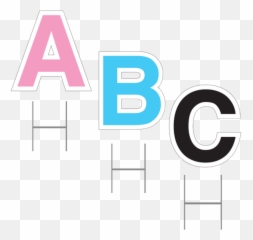 Yard Letters Corrugated Plastic Lawn Signs Free Shipping - Vertical Emoji,B Letter Emoji