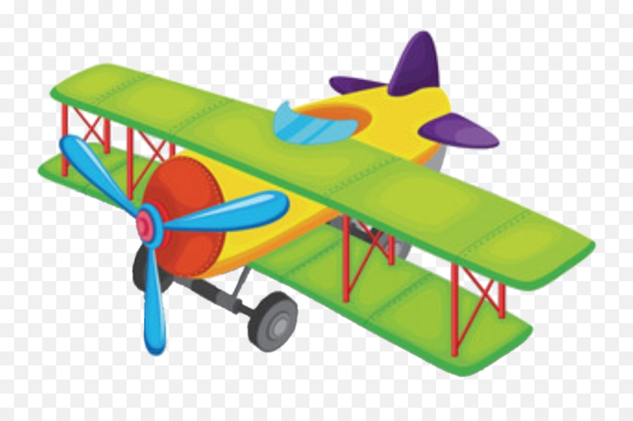 Airplane Airport Sticker - Vector Kids Plane Png Emoji,Biplane Emoji
