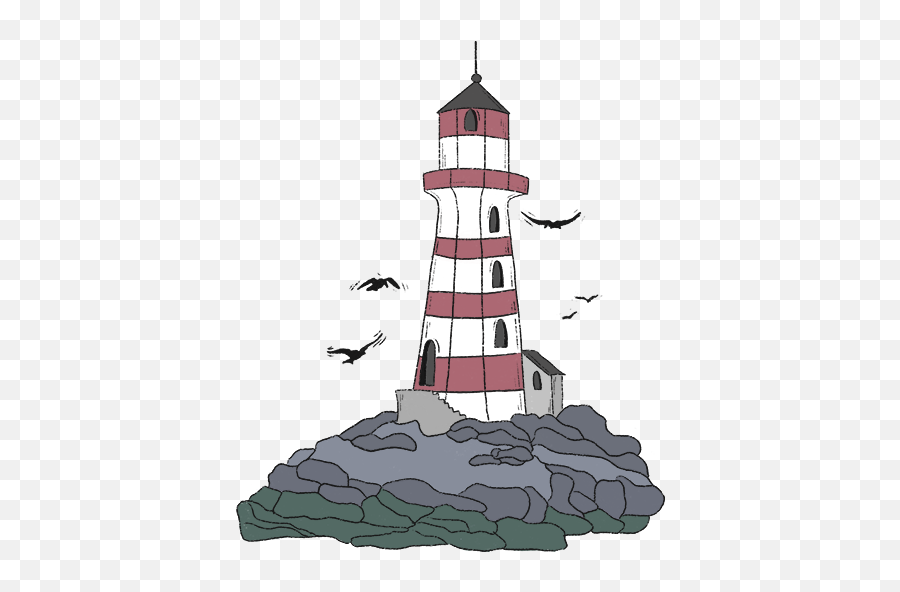 Travel And Camping Stickers By Melinda Berki - Beacon Emoji,Lighthose Emoji Travel And Camping Stickers By Melinda Berki - Beacon Emoji,Lighthose Emoji