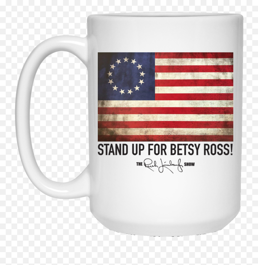 Rush Limbaugh Betsy Ross Flag Coffee Mug - English Can Be Understood Through Tough Mug Emoji,Betsy Ross Emoticon