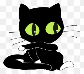Free Animated Black And White Cat Download Free Clip Art - Black Cat Cartoon Png Emoji,Black Cat Emoji