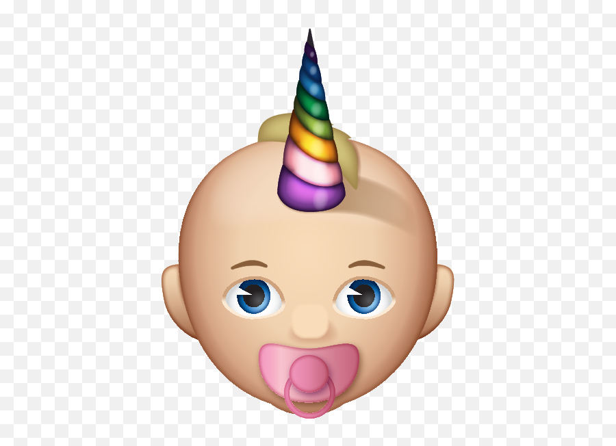Baby Unicorn Png - Happy Emoji,Emoticon Of Person Contemplating