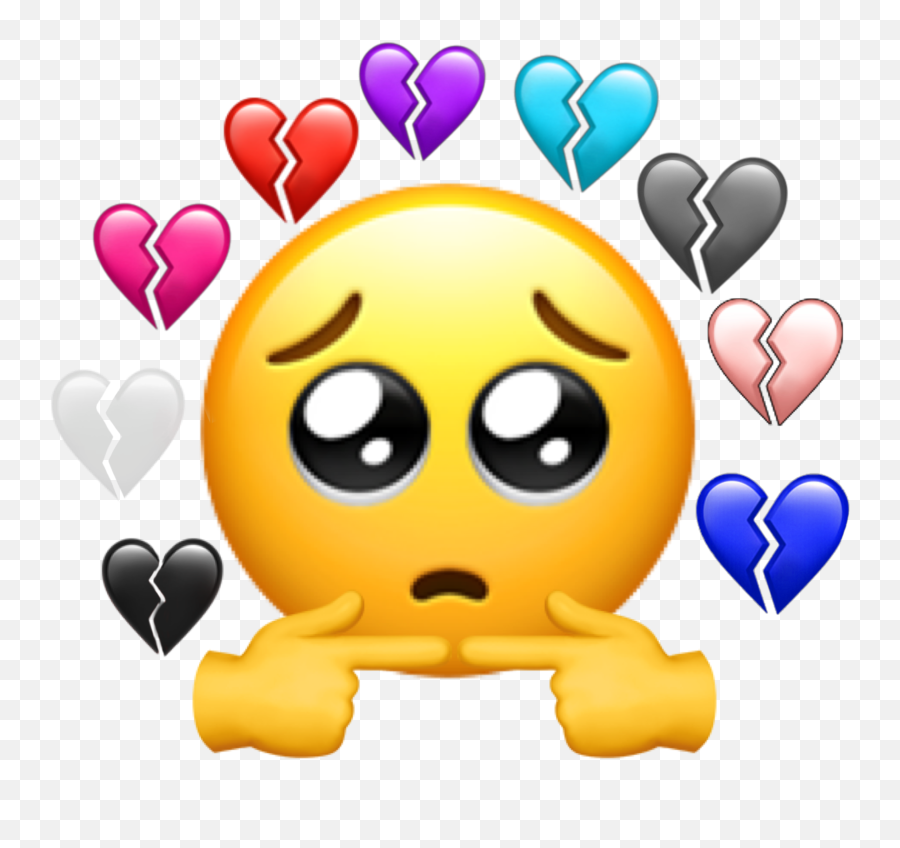 Discover Trending Broken Heart Stickers Picsart - Emoji Timido,Emoticon Heart Card