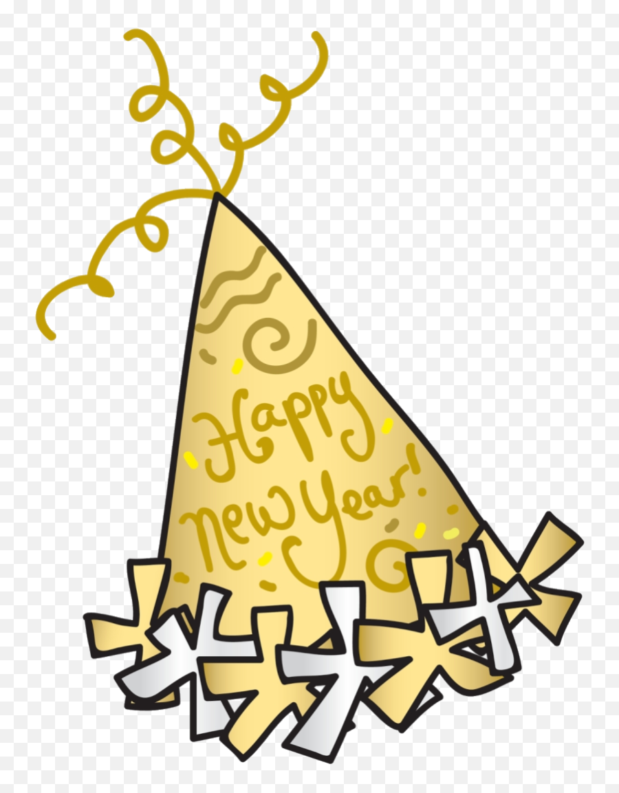 Party Hat Happy New Year Clipart Years - Clipart Happy New Year Hat Emoji,New Years Party Hats On Emojis