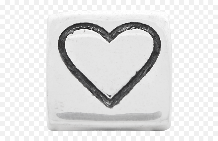 Reflection Beads - Solid Emoji,Heart Emoticon Ring Silver
