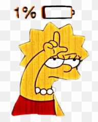 Lisasimpson Loser Lowbattery Sticker - Sad Lisa Simpson Drawing Emoji,Low Battery Emoji