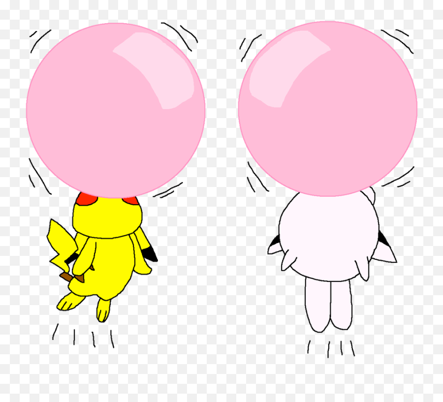 Pikachu And Jigglypuff Floating Bubble Gum By Pokegirlrules Emoji,Jigglypuff Emoticon Text