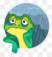 Oliver The Frog - Telegram Sticker English Emoji,Worry Emoji Frog